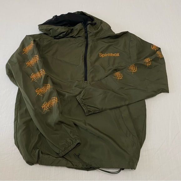 indepedent trading co Jackets & Blazers - Spiritbox Band Windbreaker Jacket — Olive Green